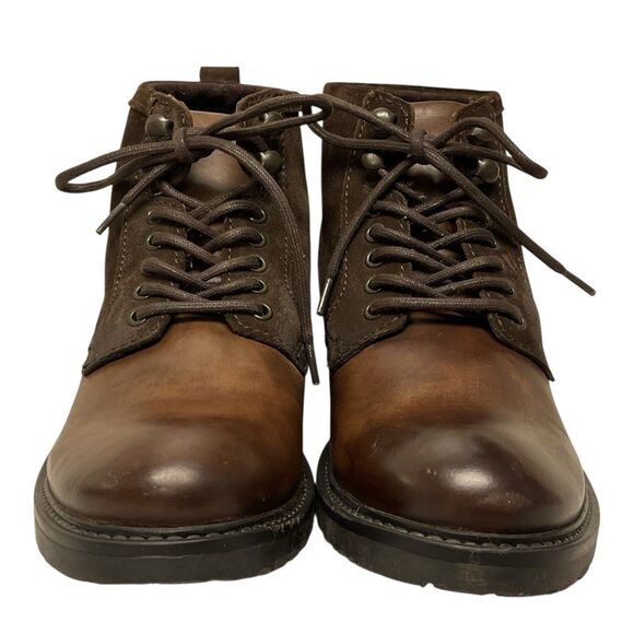  Design Men\'s Size 5 Brown Leather‎ Lace Up Ankle Boots main image 7